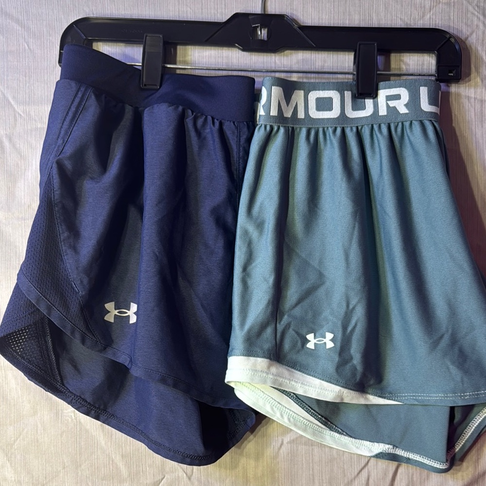 Under Armour Blue Athletic Shorts Lightweight Performance, BUNDLE OF 2, Small